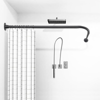 L Shaped Shower Curtain Rod, Adjustable Angled Shower Curtain Rod, 304 Stainless 90 Degree Shower Rods