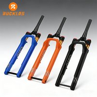 BUCKLOS 700C Gravel Bike Suspension Fork 40mm Travel 45mm Offset Road Bike Fork 100*12mm Thru Axle Tapered Bicycle Front Fork