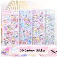 1 pc Random Cute Animals Ghost Drop 3D Relief Sticker Scrapbooking Diy Diary Decor Stationery Sticker Kawaii Aesthetic Stickers