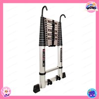 Aluminum Telescopic Ladder - Portable Folding Extension Ladder with Anti-Skid Design, Stable Hook, Industrial-Grade for Home Use