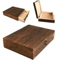 Wood Retro Lockable Storage Box Drawer/Flip Type Dust-Proof Treasure Chest Exquisite with Lid Jewelry Case Bracelet/Necklace