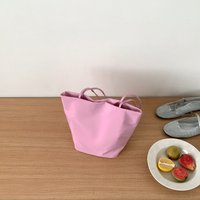 Korean Style Nylon Candy Color Tote Bag Large Capacity New Bucket Handbag Lightweight Commuter Versatile for Women Shoulder Bag