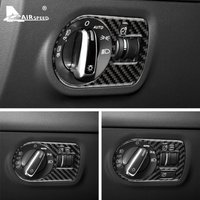Soft Carbon Fiber For Audi TT MK2 8J 2007 2008 2009 2010 2011 2012 2013 2014 Accessories Car Headlight Switch Control Trim