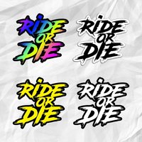 AliExpress NONE Ride or Die Vinyl Stickers, Waterproof Scratch Resistant Decals for Motorcycle Bike Road Bicycle Personalized Styling