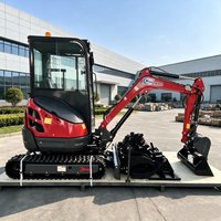 Mini-graafmachine 2 ton 2,5 ton gratis verzending CE Mini Bagger Mini Digger Kubota motor aangepaste rupsgraafmachines voor boerderij en tuin