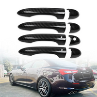 1 Set Carbon Fiber Door Handle Cover Trim For Maserati Ghibli Sedan Trofeo Smart Door Handle image 3