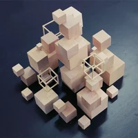 20/50pcs Unfinished Blank Mini DIY Wooden Square Blocks Puzzle Making Material Wood Solid Cubes For Woodwork Craft Kids Toys