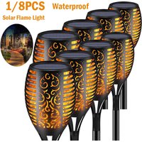 Solar flame light outdoor courtyard lawn light landscape spotlight garden stake 33LED sensing torch light