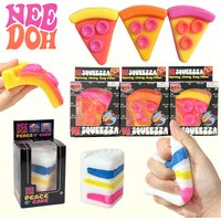 Needoh Peace Cake Pizza Slice Decompress Pinch Squeeze Soft Squishy Anti-stress Anxiety Relief Sensory Toy for ADHD Fidget Toy