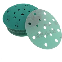 6 Inch 150MM 17 Holes 60-2000 Grits Hook and Loop PET Film Aluminum Oxide Wet&Dry Sandpaper Sanding Disc for Car MPaint