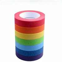 Seven Colors Decorative Tape 7-Pack DIY Art Tape No-Trace Paper Back-to-School Supplies Learning Tools