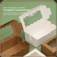 30 Pack Bakery Box with Clear Window Bakery Candy Box Pastry Box for Pastry Biscuit Macaron Pie Candy Donuts
