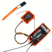 CM703 7 Channel 2.4Ghz RX Receiver with Satellite PPM + PWM Output Compatible with DSM2 and DSMX, Orange CM703+DSM