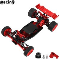 Plastic & Metal RC Car Chassis Frame with Links Wheels Gearbox DIY Upgrade Parts for LOSI 1/24 Micro-B 2WD Buggy
