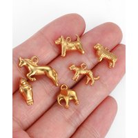 3Pcs Stainless Steel Horse/Elephant/Sea Lion Charm Farm Sheep/Dog Animal Pendant DIY Necklace Bracelet Earring Jewelry Accessory