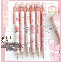 6pcs 0.5mm Mechanical Pencils Kawaii Automatic Pencils with Erasers Students Stationery Writing Tool Cute School Office Supplies
