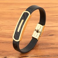 XQNI Men's Leather Bracelet Jewelry Bangles Handmade Stainless Steel Jewelry Accessories for Man Bussiness Charm Bracelet