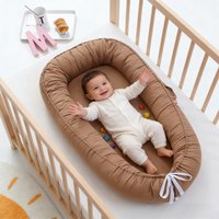 85x50cm Portable Solid Color Baby Nest Playpen Bed For Co Sleeping Newborn Baby Lounger Cotton Breathable Adjustable Baby Crib