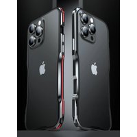Aluminum Armor Bumper Frame Phone Case For Iphone 16 Plus 15 14 13 Pro Max 16E 17E Irregular Metal Cutting Edge Protection Cover
