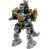 MOC Dragonzord Building Blocks Green Warrior's Dragon Mech Dionosaur Combat Mecha Bricks Toy Adult Gift