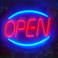 Open LED Wall Art Neon Sign, Perfect Business Decor For Bar/Store/Cafe/Hotel, For Indoor/Outdoor, Ideal Housewarming/Easter Gift