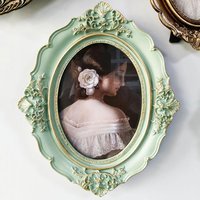 4x6 Inch Vintage Photo Frame – Antique Bronze Resin Picture Frame – Wall & Tabletop Home Decor (Includes Random Photo )