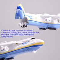 Model samolotu transportowego Antonow An-225 Mriya w skali 1/400, 20 cm, wykonany ze stopu, z podstawką, replika samolotu lotniczego.