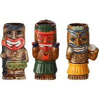 1PCS Tiki Mugs Ceramic Hawaiian Tiki Drinkware, Cute Exotic Cocktail Glasses, Tiki Bar