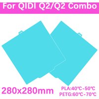 Glacier Cold Plate für QIDI Q2 Combo Hotbed Q2 Bauplatte 280x280mm Hochviskoses doppelseitiges Druckblech aus Federstahl