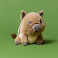 15cm Cartoon Swinley Wild Boar Plush Toy Cute Brown Striped Pig Stuffed Animal Soft Doll Birthday Gift For Girl Home Decor