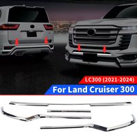 For 2021 2024 Toyota Land Cruiser 300 LC300 FJ300 VXR GXR Exterior Accessories Front and Back bumper Chrome Decorative Strip kit