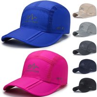 Outdoor Sports Folding Baseball Cap Solid Color Quick Drying Sun Visor Hat Adjustable Breathable Mountaineering Cap