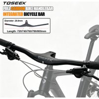 TOSEEK Integrated Bicycle Handlebar Ultralight Carbon Fiber Bicycle Bar 720/740/760/780/800mm Bike Handlebar Mountain Bike Bar