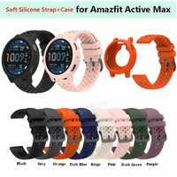 Soft Silicone Strap+Case for Amazfit Active Max Bumper Hollow Cover Protective Strap for Amazfit Active Max A2557 ShellAccessory