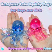 Glitter Octopus Taba Squishy Sugar Stress Ball for Kids Cute Animals Squeeze Fidget Toy Squishy Ocean Sensory Decompression Gift