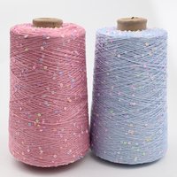 500g 3mm Fantasy Sequin Yarn Tencel . Hand-woven 4000 Meters of Pure Silk Thread and 3mm Colorful Beads