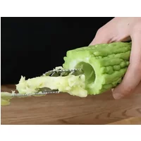 Stainless Steel Pepper Corer Portable Zucchini Cucumber Core Remover Special Kitchen Gadgets with Serrated Edge Home Gadgets