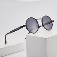 Retro männer punk stil sonnenbrille bunte runde metall rahmen damen mode sonnenbrille uv400 2023