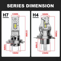 Dualvision 30000LM Mini H7 LED Headlight Bulbs Wireless 110W CSP for Car Headlamp Auto Diode Lamps H7 Turbo Led 12V 6000K