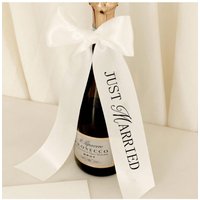 Just Married Decorative Ribbon, 2cm×60cm. Perfect for Wedding Bottles, Valentine’s Day and Home Ornament.