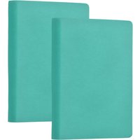 2/4Pcs Leather Pocket Notebook A7 Hardcover Small Mini Notebooks College Ruled 100 Sheets Journal Paper for Work Notes Study