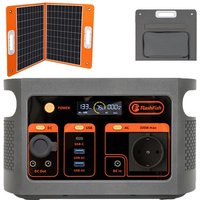 FlashFish Tragbare Powerstation E103 + TSP18V60W Solarpanel Faltbar 300 W mit 179,2 Wh LiFePO4-Akku Solargenerator mit USB QC3.0 Typ-C DC-Ausgang für Camping und Notfälle