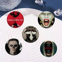 American Horror Story Movie AHS Badges 25 32 44 58 75 Mm Round Cosplay Pin Bag Decor Fans Collect Friends Gifts Brooch Souvenir