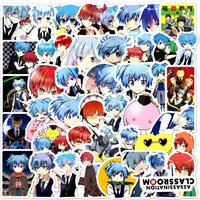 50Pcs Anime Assassination Classroom Graffiti Classic Stickers Water Removable Trolley Boxdecal Home Decor