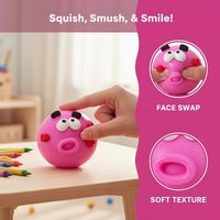 1Pcs Squishy Smushers Dog Face Slow Rising Squeeze Toy for Anxiety Stressed Hands