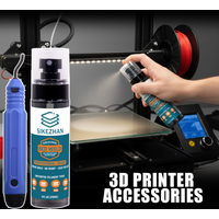 3D Printer Adhesive Spray + Deburring Tool,Enhance Bed Adhesion,Warp Control, Easy Release,Edge Cleanup for PLA/ABS/PETG Prints