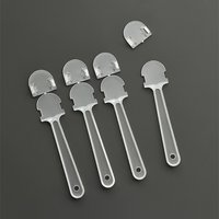 100pcs Transparent Handle for Hand Fan DIY Christmas Craft Supplies Child Handmade Material Wedding Party Favors Plastic Fans
