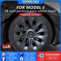 4PCS Hub Cap Car for Tesla Model 3 18 Inch Wheel Cap Replacement Automobile Wheel Hubcap Full Rim Cover Accessories 2018-2023