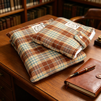 6-7 Inch Universal E-Reader Sleeve, Thick Padded Plaid Fabric Protective Pouch, Soft Lined Shockproof Ebook Reader Storage Bag