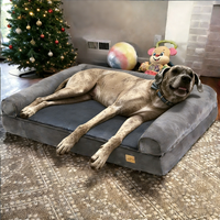 XXL XL Large Calming Dog Bed Orthopedic Memory Foam Sofa Couch Waterproof Removable Cover Plush Mat for Small Medium Large Dogs